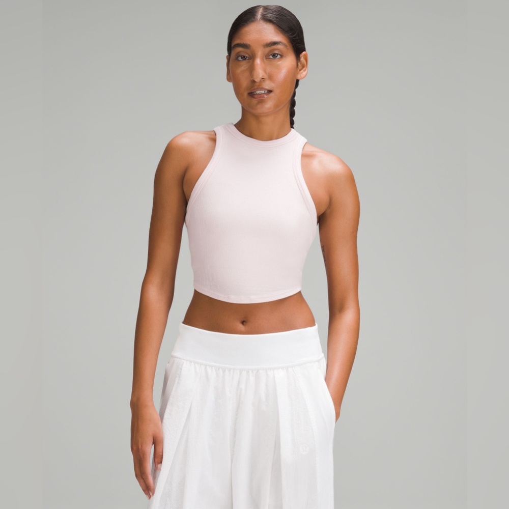 Lululemon Flush Pink Hold tight Cropped Tank Top